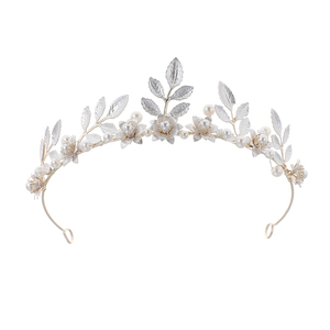 Mode fait à la main mariée chapeaux accessoires métal feuille <span class=keywords><strong>fleur</strong></span> bal princesse <span class=keywords><strong>demoiselle</strong></span> <span class=keywords><strong>d</strong></span>'<span class=keywords><strong>honneur</strong></span> cadeau mariage diadème <span class=keywords><strong>couronne</strong></span> - Product Image 1
