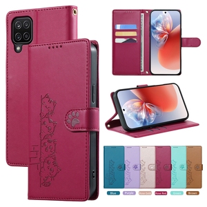 Funda de cuero con diseño de gato para <span class=keywords><strong>Samsung</strong></span> <span class=keywords><strong>Galaxy</strong></span> A14 A24 A34 A54 A13 <span class=keywords><strong>A23</strong></span> A33 A53 A73 5G A12 A32 A52 A72 A22 A51 A71 4G - Product Image 5