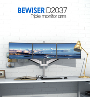 Triple support LCD support de bureau bras de montage sur poteau LCD (BEWISER D2037)