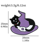 Lot de Broches Émaillées Mignonnes d'Halloween : Citrouille, Fantôme, Chauve-souris, Maison Hantée – Breloques de Sac, Cadeau de Fête