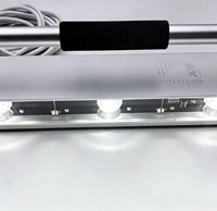 Livré avec 3 lumières LED, outil d'assistance au ponçage, alimentation CC, construction en aluminium avec câble de 8 m pour le polissage des murs