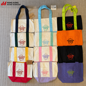 Bolsa de Compras Promocional de Lona de Algodón Ecológica de 16 oz con Bloques de Color, Logotipo Personalizado, Color y Tamaño en Contraste, Bolsa de Regalo para Mujer - Product Image 3