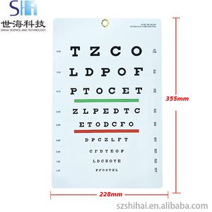Tableau d'acuité visuelle Snellen personnalisable de haute qualité pour instruments d'optique de <span class=keywords><strong>distance</strong></span> - Product Image 2