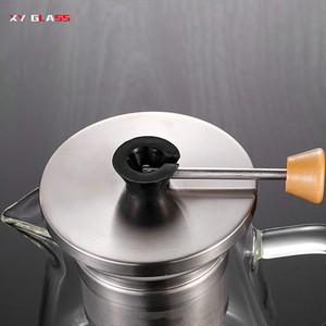 Premium High Quality Clear Borosilicate <strong>Glass</strong> Pull up <strong>Infuser</strong> <strong>Teapot</strong> - Product Image 5