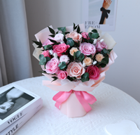 Bouquet de fleurs préservées en gros - Roses naturelles préservées faites à la main, personnalisables, livraison rapide, prix direct usine