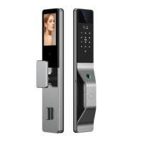 Cerradura Inteligente para Puerta con Reconocimiento Facial y de Palma de la Mano, Intercomunicador WIFI TUYA, Diseño Moderno, Fácil Instalación, Manijas, Precio de Fábrica al por Mayor