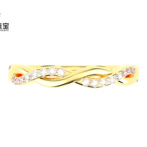 Luxury 9K/10K/14K/18K Gold Twisted Vine Diamond <b>Ring</b> with IGI Certified Brilliant Cut Diamonds Wedding <b>Rings</b> for <b>Couples</b> Gift - Product Image 3