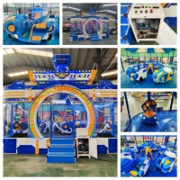 Manège interactif Nova Rides 12 places avec balles pulvérisatrices et tir, jeu de fête foraine BC-XJ pour parcs d'attractions, intérieur et extérieur, à vendre