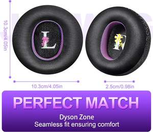 Сменные амбушюры Jomwag Magic Ice <span class=keywords><strong>Gel</strong></span> для Zone-High-Density: шумоизоляция и охлаждение (черный/фиолетовый) - Product Image 4