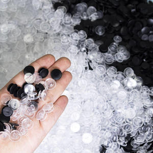 Ingrosso ciondoli per scarpe con bottoni in plastica ecocompatibili in PVC per scarpe trasparenti con zoccolo posteriore 100 pz/pack - Product Image 6