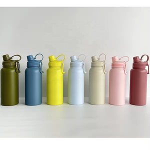 32oz 40oz Custom Logo Color Office Cup Sport Powder Coated Vacuum Insulated Water <b>Bottle</b> Straw Handle 12-24 Hours Thermal - Product Image 2