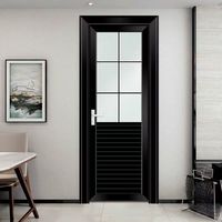 Nouvelles portes de salle de bain et de cuisine : Demi-verre, demi-panneau 1.0, panneau simple, verre trempé double couche, porte à simple battant