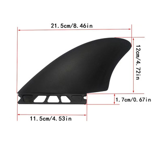 Aletas de Surf Future 2.ª Generación Izquierda Derecha Keel2 TPU Negras 47.6 Pulgadas Juego de Aletas Traseras - Product Image 2