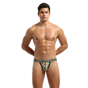 Popular Promotional Open Back Custom Printed Pattern High Quality <strong>Mens</strong> <strong>Thong</strong> Brief - Product Image 5