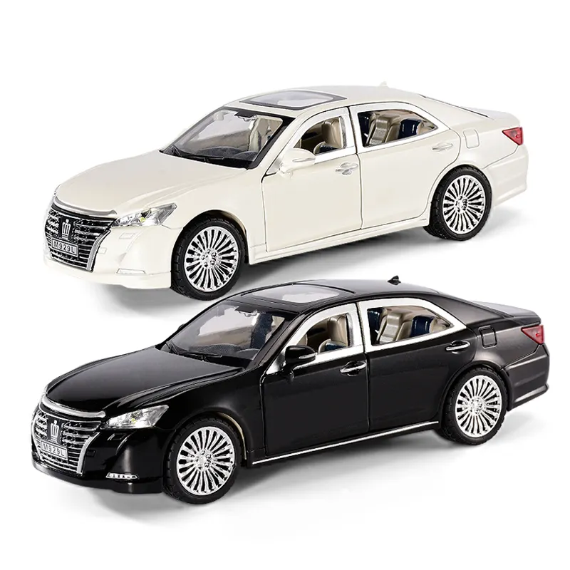 Newest simulation metal kids 1:24 die cast car model toys with light music