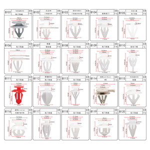 Accessoires automobiles Clips de voiture japonais Clips de retenue Plastique Type de poussée Nylon Clip de fixation automatique - Product Image 4