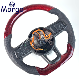 Volante Personalizado de Cuero y Fibra de Carbono para Jeep Grand <span class=keywords><strong>Cherokee</strong></span> <span class=keywords><strong>SRT</strong></span> Wrangler JK JL XJ Gladiator Renegade <span class=keywords><strong>Trackhawk</strong></span> - Product Image 2