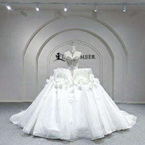 Vestidos de Novia de Lujo Mc001 para Mujer, Vestido de Novia Brillante con Cola Larga, Estilo Princesa con Flores, Vestidos de Novia Jancember - Product Image 2