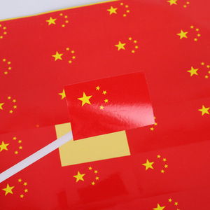 Autocollants en forme de cœur avec drapeau patriotique rouge, autocollants pour la fête nationale - Product Image 4