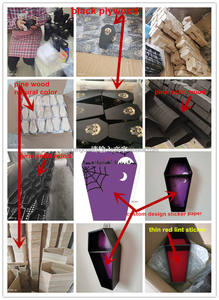 Étagère de cercueil grande décoration gothique pour l'affichage ou le matériel de stockage inclus décor effrayant pour la table ou la tenture murale - Product Image 4