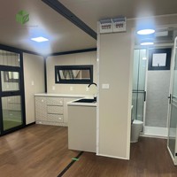 Maison préfabriquée moderne extensible de 20 pieds, étanche, de luxe, petit bureau modulaire avec salle de bain et cuisine