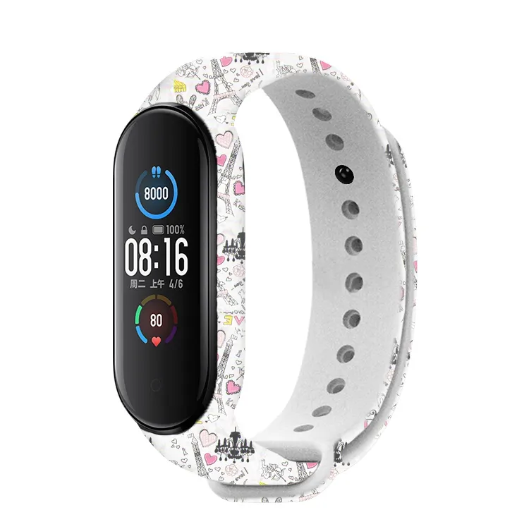 Xiaomi Watch Band Wholesale Price Custom Print Bands Watch Silicone Sport Wrist Watch Bands For Xiaomi