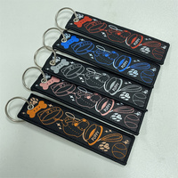 Porte-clés tissés, patchs brodés, porte-clés vierges, porte-clés personnalisés avec logo, porte-clés de poignet, lanières tissées brodées