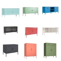 Meuble TV en acier, mobilier moderne pour salon, combinaison meuble TV et table basse avec rangement, acceptation ODM
