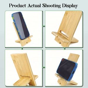 Handcrafted Bamboo Smartphone Stand | Sustainable Office Desk Accessory | Custom Logo Printing for Corporate <b>Gifts</b> - Product Image 4