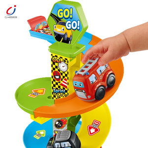 Chengji rotatif Parking <span class=keywords><strong>Garage</strong></span> jouet dessin animé coloré éducation aventure Preshcool course piste coulissante jouet cloche piste tour jouet - Product Image 3