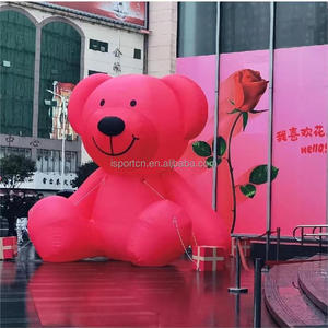 Grande Modello Gonfiabile a Forma di Orso Rosa per Pubblicità Esterna in Tessuto Oxford - Product Image 6