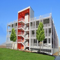 Système de stationnement mécanique pour voitures, structure en acier moderne préfabriquée personnalisable, multi-étages, parc extérieur, puzzle de stationnement