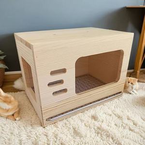 Casa de Verano de Madera con Diseño de Animales, Jaula para Mascotas para Uso Doméstico, Hamaca para Gatos para la Hora de Dormir y Accesorios, Muebles de Jardín para Gatos - Product Image 4