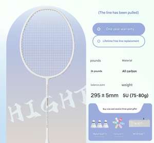 Raquette de <span class=keywords><strong>badminton</strong></span> unisexe simple et double en fibre de carbone ultra-légère, fabrication soignée - Product Image 2