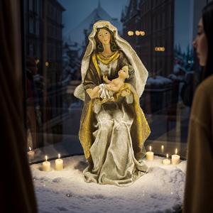 Ornements en résine du Saint-Père et de la Vierge Marie Décorations d'église religieuse de style arabe Décor de Jésus Christ Reliques catholiques - Product Image 3