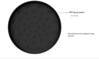 Tête à bille en cuivre peinture grise semi-brillante en nickel, couvercle d'injection gris foncé buse de sortie en TPE noir pommeau de douche