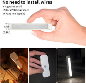 Grosir lampu Strip Led, lampu tangga kabinet cahaya Sensor gerakan tanpa kabel dapat diisi ulang untuk kamar tidur - Product Image 4