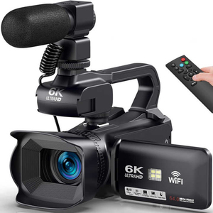 Caméra de vlogging professionnelle pour débutants 6K 64MP avec écran tactile 4,0 pouces, zoom 18x, time-lapse et ralenti, caméra numérique infrarouge pour la vision nocturne - Product Image 4
