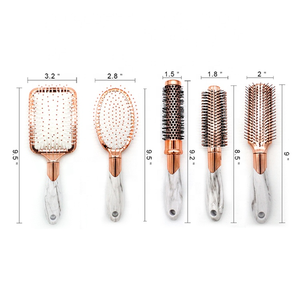 5 Set di spazzole per <span class=keywords><strong>capelli</strong></span> in marmo di plastica Paddle Pad e blow-dry inclusa <span class=keywords><strong>spazzola</strong></span> per <span class=keywords><strong>capelli</strong></span> con cuscino a paletta e <span class=keywords><strong>spazzola</strong></span> rotonda per asciugatura a soffiaggio - Product Image 2
