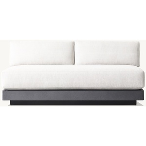 Canapé d'extérieur en aluminium pour jardin, villa, terrasse – Ensemble de mobilier de jardin en aluminium pour hôtel et patio - Product Image 2