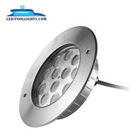 Lampu Kolam Renang Bawah Air LED 36W Stainless Steel 316, Perlengkapan Pencahayaan Tahan Air IP68 untuk Luar Ruangan