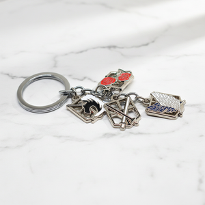 Porte-clés en métal Anime L'Attaque des Titans <span class=keywords><strong>Eren</strong></span> Jaeger, pendentif, breloque pour sac à dos, cadeau pour les fans - Product Image 6