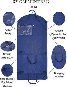 Custom Printed Breathable Luxury <b>Garment</b> <b>Bag</b> Cover Suit <b>Garment</b> <b>Bag</b> WIth Logo <b>Travel</b> <b>Garment</b> Suit <b>Bag</b> - Product Image 5