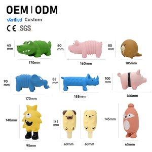 لعبة مضغ للكلاب من سلسلة الحيوانات مقاومة للعض مصنوعة من اللاتكس مصممة لتنظيف الأسنان على شكل خنزير يصرخ بألوان متنوعة - Product Image 2