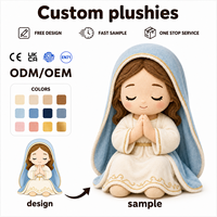 Poupées en peluche personnalisées Vierge Marie et Jésus en coton, jouets religieux chrétiens doux et rembourrés, cadeau pour l'Église catholique, OEM ODM