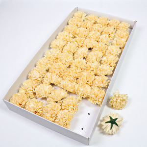 Vente en gros de <span class=keywords><strong>fleurs</strong></span> funéraires en fausse soie artificielle bon marché 8.5 cm à œillets pour les arrangements de cimetière - Product Image 5