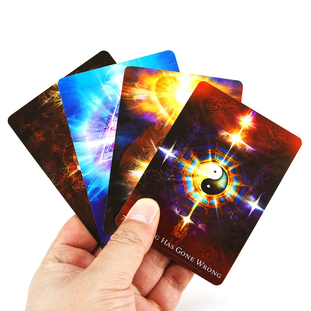 รหัสลับของไพ่ทาโรต์ L Oracle Card Board Deck เกมเล่นไพ่สำหรับเกมปาร์ตี้