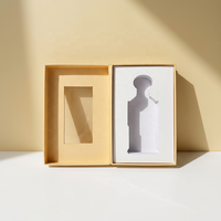Boîte de parfum de créateur en cerisier, emballage personnalisé pour sérum, boîte de parfum découpée avec fenêtre rectangulaire pour 50ml, 30ml, 100ml