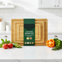 Planche à découper rectangulaire en bois de bambou, épaisseur 1,4 cm, compatible lave-vaisselle, pour charcuterie, découpe de viande, idéale pour la cuisine domestique