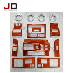 JD AUTO 랜드크루저 70 시리즈(FJ70/FJ76/FJ79) 2024-2026 클래식 스타일 표준형용 신형 레드 고품질 원목 인테리어 키트 - Product Image 1
